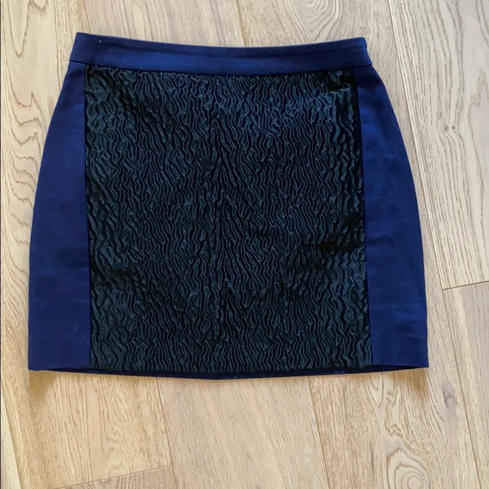 Opening Ceremony Navy and Black Mini Skirt